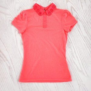 Ted Baker | Neon Pink Collared Tee